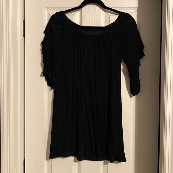 She + sky off the shoulder black dress. Size small. - Picture 3 of 6